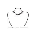 Simple Jewelry Related Vector Line Icon. Earrings, Body Cross, Engagement Ring and more. Gold, diamond, luxury, fashion