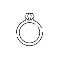 Simple Jewelry Related Vector Line Icon. Earrings, Body Cross, Engagement Ring and more. Gold, diamond, luxury, fashion