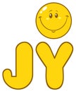 Simple Joy Yellow With Smiley Face Cartoon Character