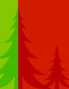 Simple Juxtapose Christmas Tree Border Royalty Free Stock Photo