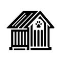 Simple Kennels vector icon vintage logo retro illustration. Royalty Free Stock Photo