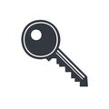 Simple Key Icon, Security and Access Concept, Lock and Unlock Illustration, House Key and Safety, Vector Object Royalty Free Stock Photo