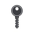 Simple Key Symbol Security Access Single Object Unlock Privacy Icon Black and White Security Royalty Free Stock Photo