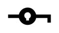 Simple Keyhole Icon: Gateway to Solutions and Insights, vector design Generative AI Royalty Free Stock Photo