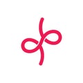 Simple knot ribbon gift logo vector