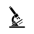Simple laboratory monocular microscope icon Royalty Free Stock Photo