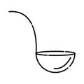 Simple ladle black line icon