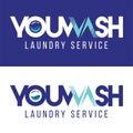 simple laundry company logo concept template