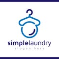 Simple laundry logo vector element. laundry logo template