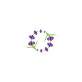 simple lavender flower free icon vector logo Royalty Free Stock Photo