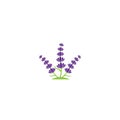 simple lavender flower free icon vector logo