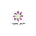 simple lavender flower free icon vector logo Royalty Free Stock Photo