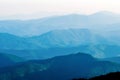 The simple layers ofthe Smokies at sunset - Smoky Mountain Nat. Royalty Free Stock Photo