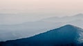 The simple layers of the Smokies sunset - Smoky Mountain Nat. Royalty Free Stock Photo