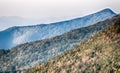 The simple layers the Smokies at sunset - Smoky Mountain Nat. Royalty Free Stock Photo