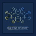 Simple layout with blockchain future technology Royalty Free Stock Photo