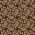 Simple leaf motifs design on Jepara batik with modern dark brown color concept