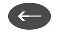 Simple left arrow back navigation interface icon, vector design Generative AI Royalty Free Stock Photo