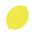 Simple lemon in flat design, fruit icon