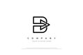 Simple Letter B Arrow Logo Design