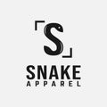 Simple Letter Initial S for Snake Logo Design Template