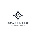 simple letter S spark logo design graphic vector Royalty Free Stock Photo