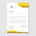 Simple yellow letterhead premium vector Royalty Free Stock Photo