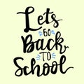 Back to school beautiful hand lettering Royalty Free Stock Photo