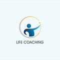 Simple life coaching logo design vector Royalty Free Stock Photo