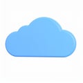 Simple light blue cloud computing icon on transparent background Royalty Free Stock Photo