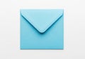 Simple light blue envelope on a white background Royalty Free Stock Photo