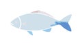 Simple Light Blue Fish Vector Icon, vector design Generative AI Royalty Free Stock Photo