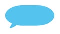 Simple Light Blue Speech Bubble for Versatile Messaging, vector design Generative AI Royalty Free Stock Photo