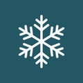 Simple light snowflake symbol design Royalty Free Stock Photo