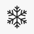 Simple light snowflake symbol design Royalty Free Stock Photo