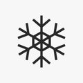 Simple light snowflake symbol design Royalty Free Stock Photo