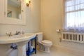 Simple light tone bathroom interior