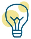 Simple lightbulb, icon