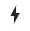 simple lightning bolt icon symbol Royalty Free Stock Photo