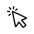 Simple Line Arrow Cursor Click Selection Pointer Navigation Graphic Element Royalty Free Stock Photo