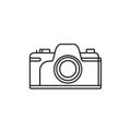Simple Camera Icon Vector Art, Photography Symbol, Retro Camera Outline Royalty Free Stock Photo