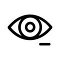 Simple Line Style Disable Visibility Eye Graphic Shape Icon Royalty Free Stock Photo