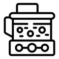 Black and white icon of a copy machine Royalty Free Stock Photo