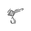 Simple line art icon of a drop of honey