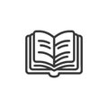 Open Book Icon, Education and Reading Symbol Royalty Free Stock Photo