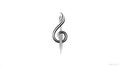 Treble Clef Needle Design - Music Stitching Symbol Royalty Free Stock Photo