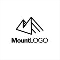 Simple Line Art Mountain Logo Company Brand Graphic Design
