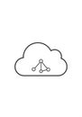 Simple line drawing of a cloud Royalty Free Stock Photo