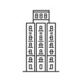 A Simple Line Drawing of a Multi Story Building Royalty Free Stock Photo