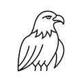 Line drawing of a majestic eagle standing proud and strong symbol Royalty Free Stock Photo